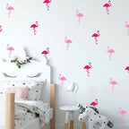 Vinilos Decorativos, Set de 16 Flamencos (1 Color) Rosa 041