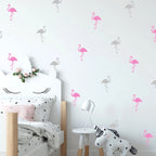 Vinilos Decorativos, Set de 16 Flamencos (1 Color) Gris claro 072