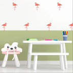 Vinilos Decorativos, Set de 16 Flamencos (1 Color) Naranja pastel 035