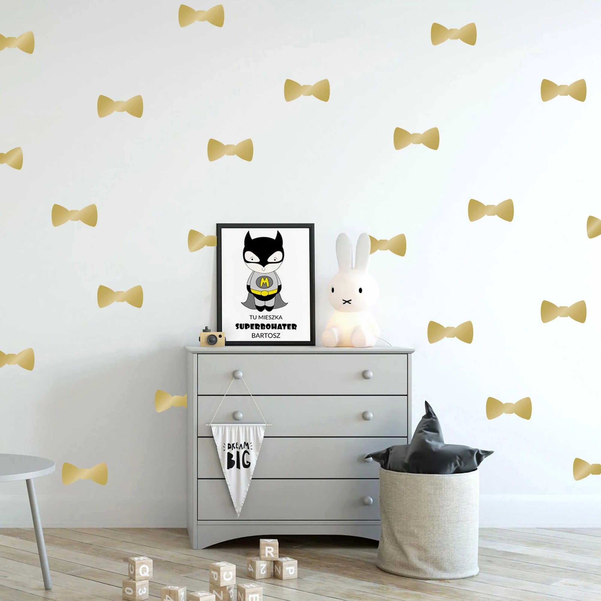 Vinilos Decorativos, Set de 16 Lazos (1 Color) Dorado 091