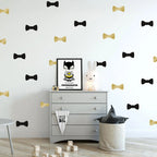 Vinilos Decorativos, Set de 16 Lazos (1 Color) Dorado espejo