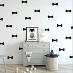 Vinilos Decorativos, Set de 16 Lazos (1 Color) Negro 070