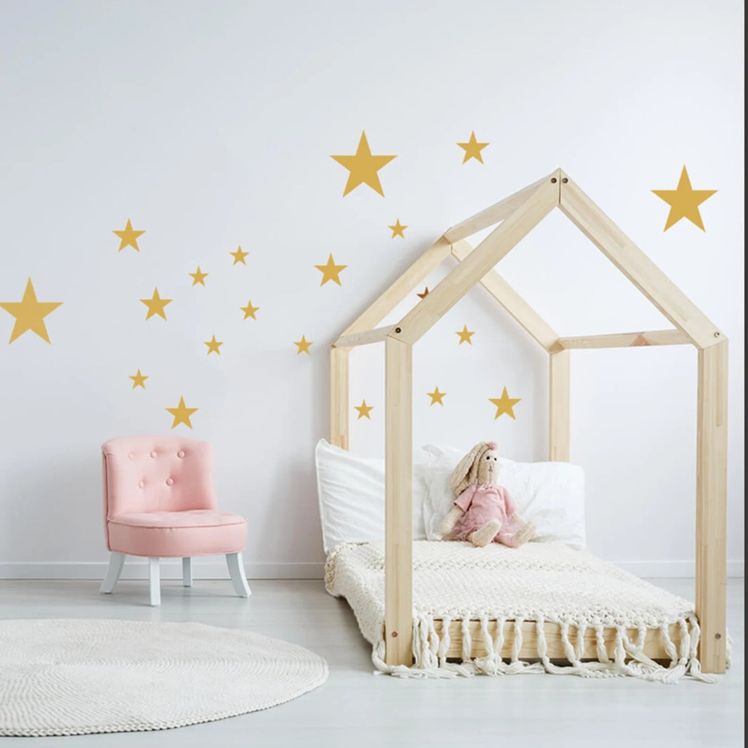 Vinilos Decorativos, Set de 10 Estrellas (1 Color) - The Happy Wall Co. | República Dominicana