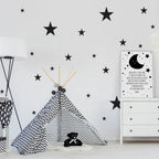 Vinilos Decorativos, Set de 10 Estrellas Negro 070