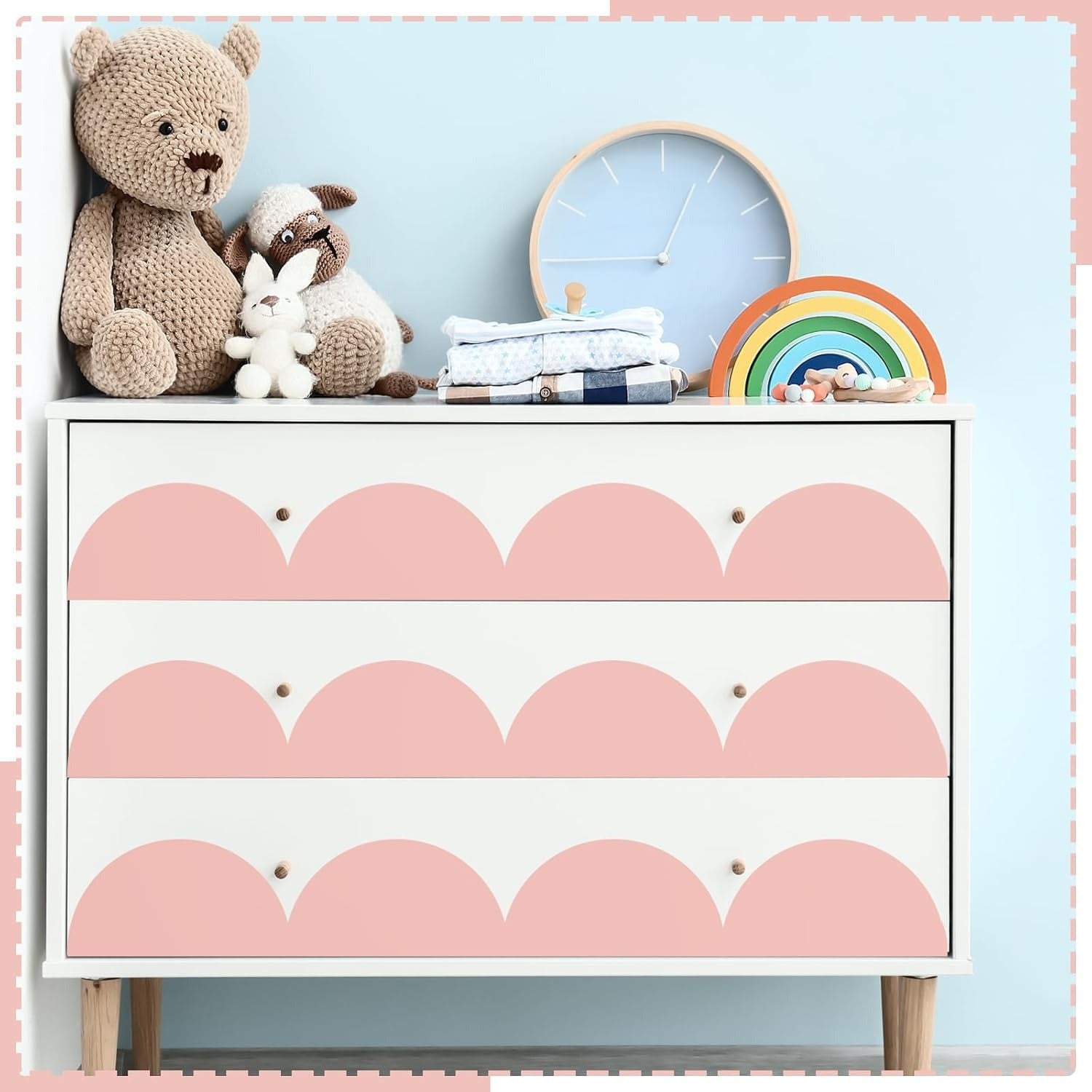 Set de (20) Semicírculos Grande 4.6" x 7.5" c/u, Vinilos Decorativos