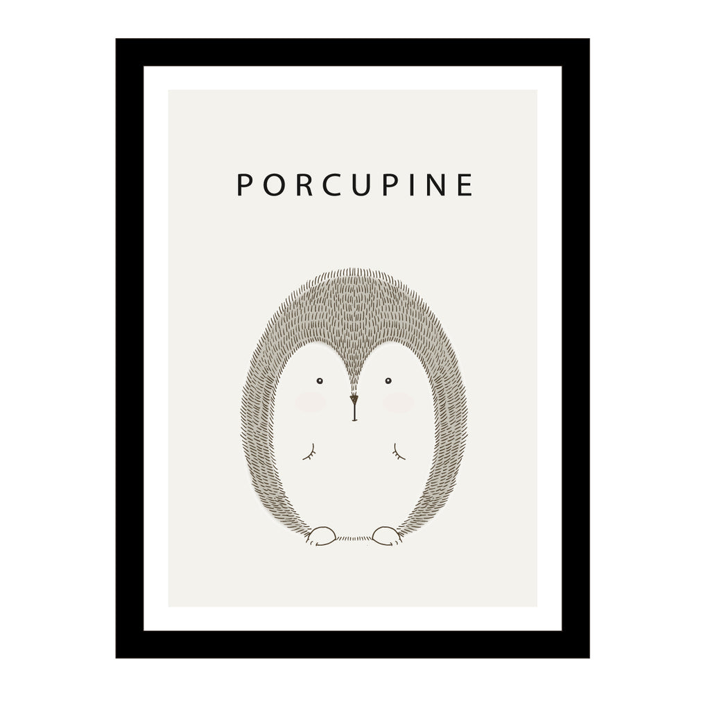 Cuadros de Animales + Marco incluido Porcupine