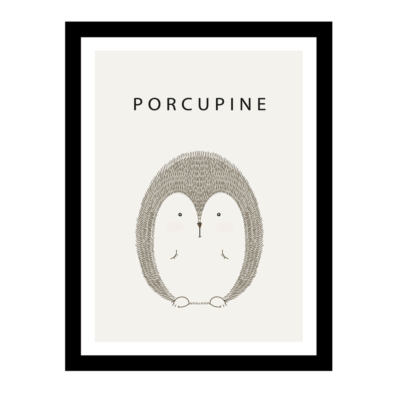 Cuadros de Animales + Marco incluido Porcupine