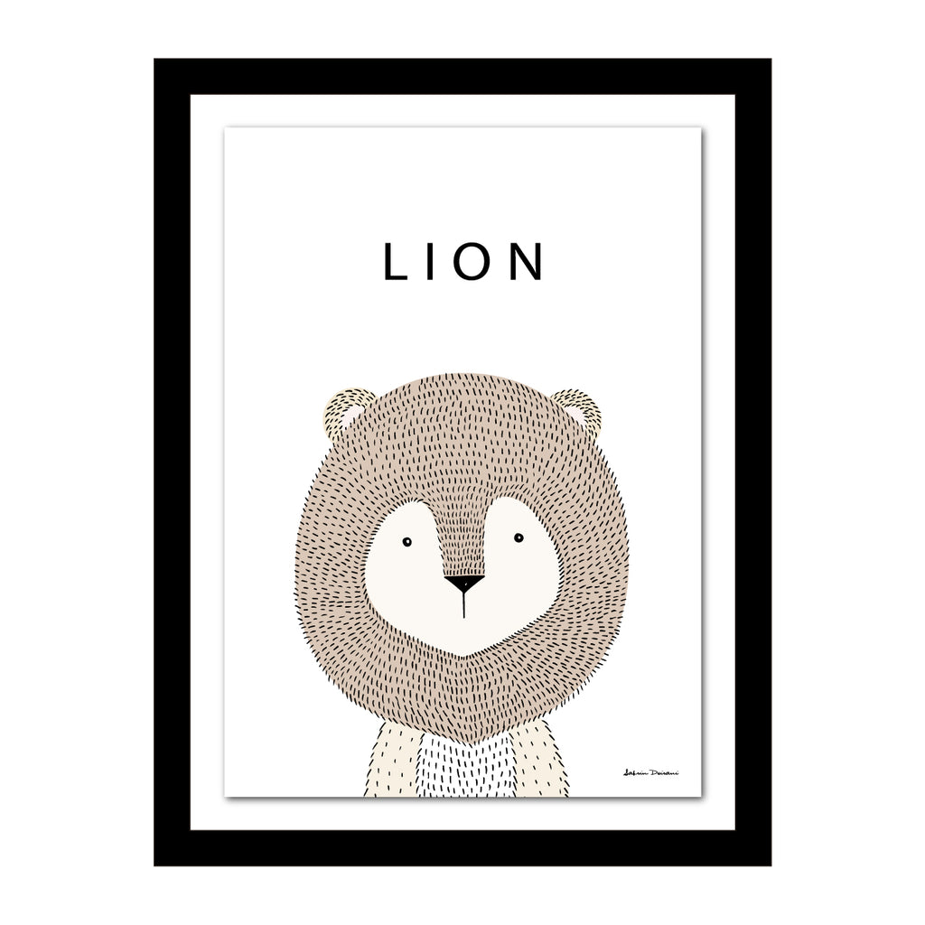 Cuadros de Animales + Marco incluido Lion