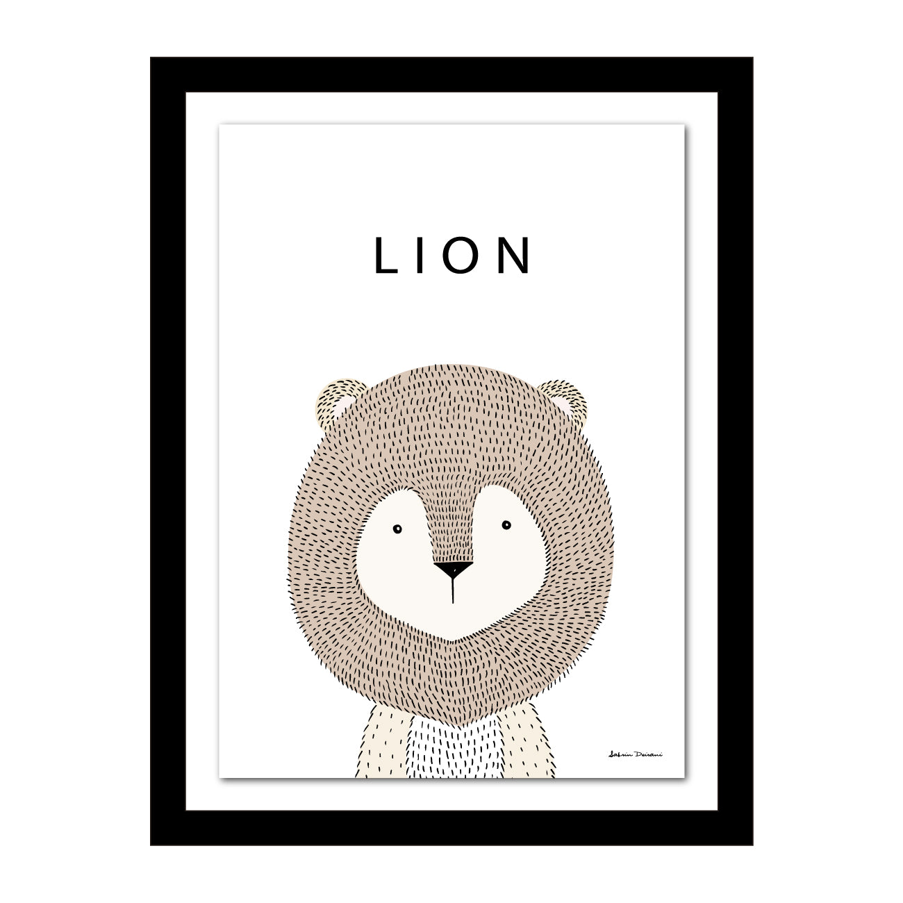 Cuadros de Animales + Marco incluido Lion