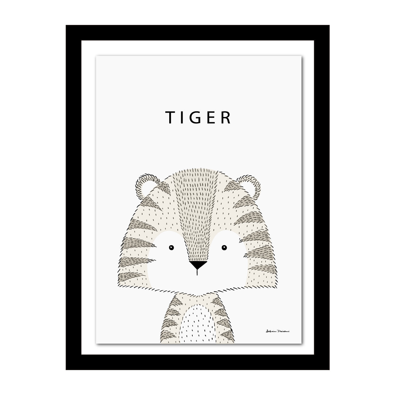 Cuadros de Animales + Marco incluido Tiger