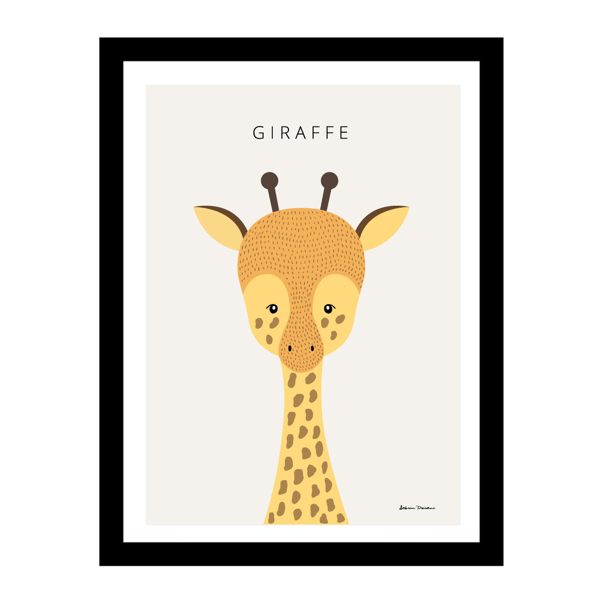 Cuadros de Animales + Marco incluido Giraffe