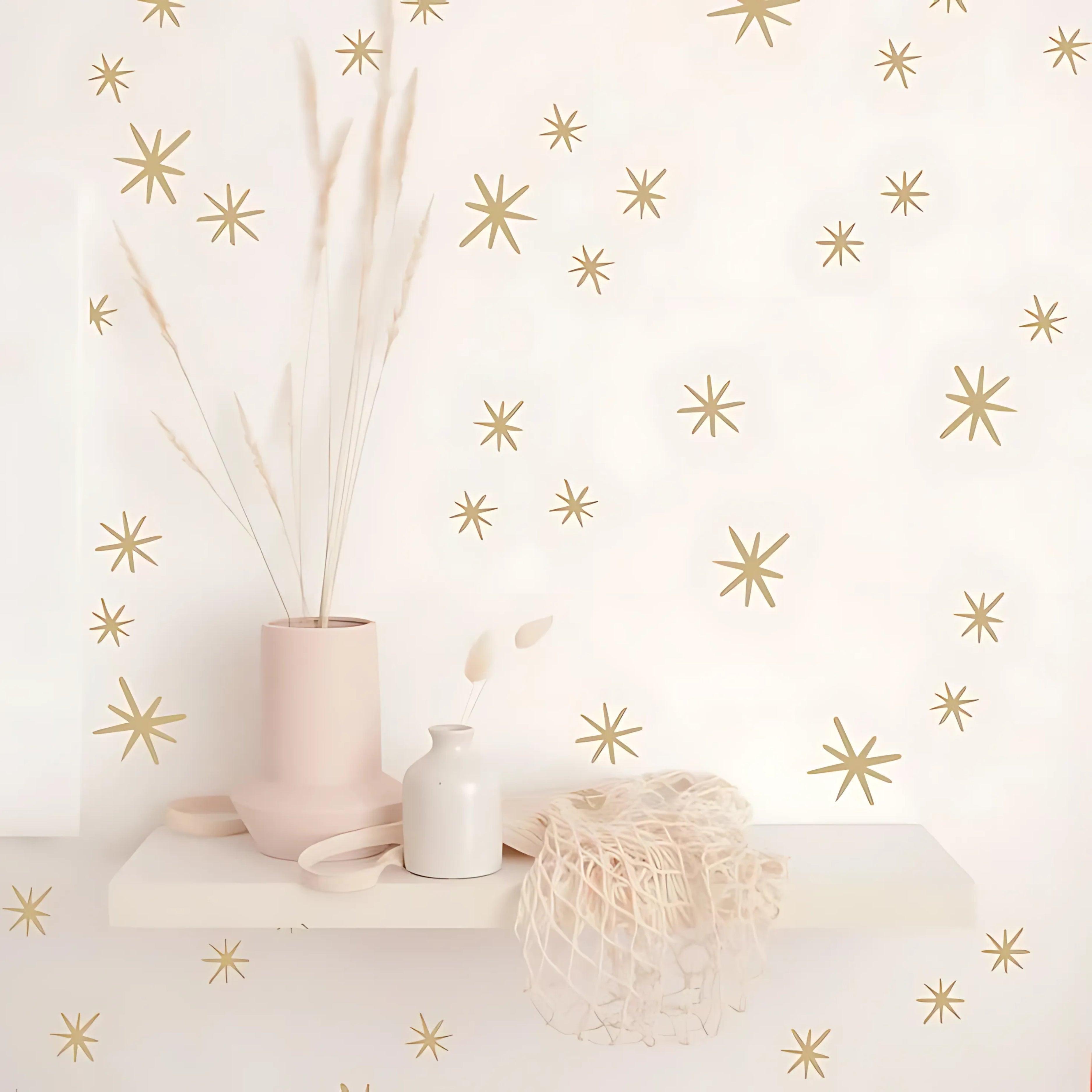 Vinilos Decorativos, Set de 20 Estrellitas Dorado 091