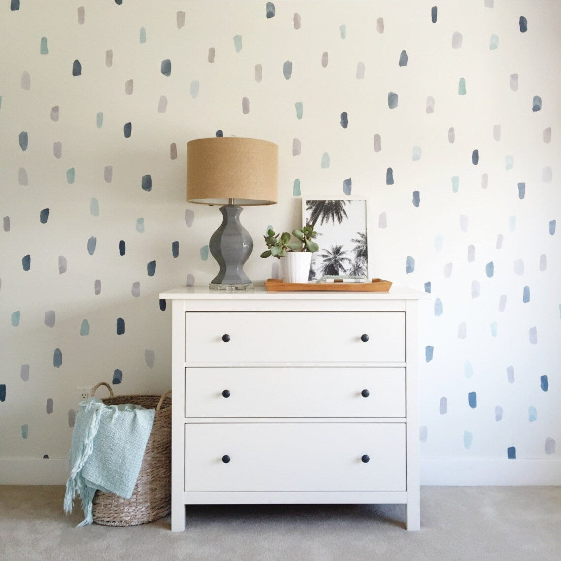 Vinilos Decorativos, Set de 241 Pinceladas Azul Acuarela