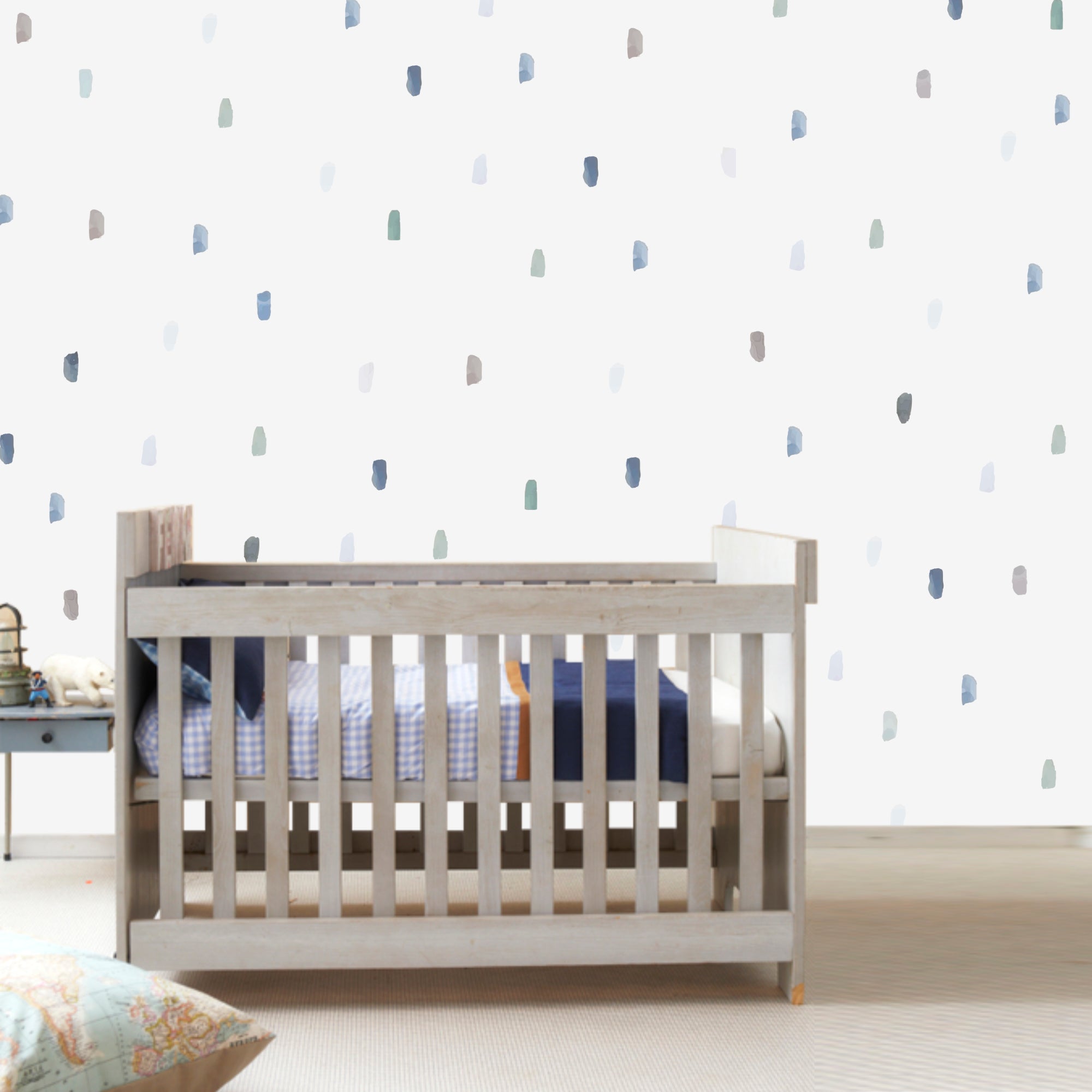 Vinilos Decorativos, Set de 241 Pinceladas Azul Acuarela