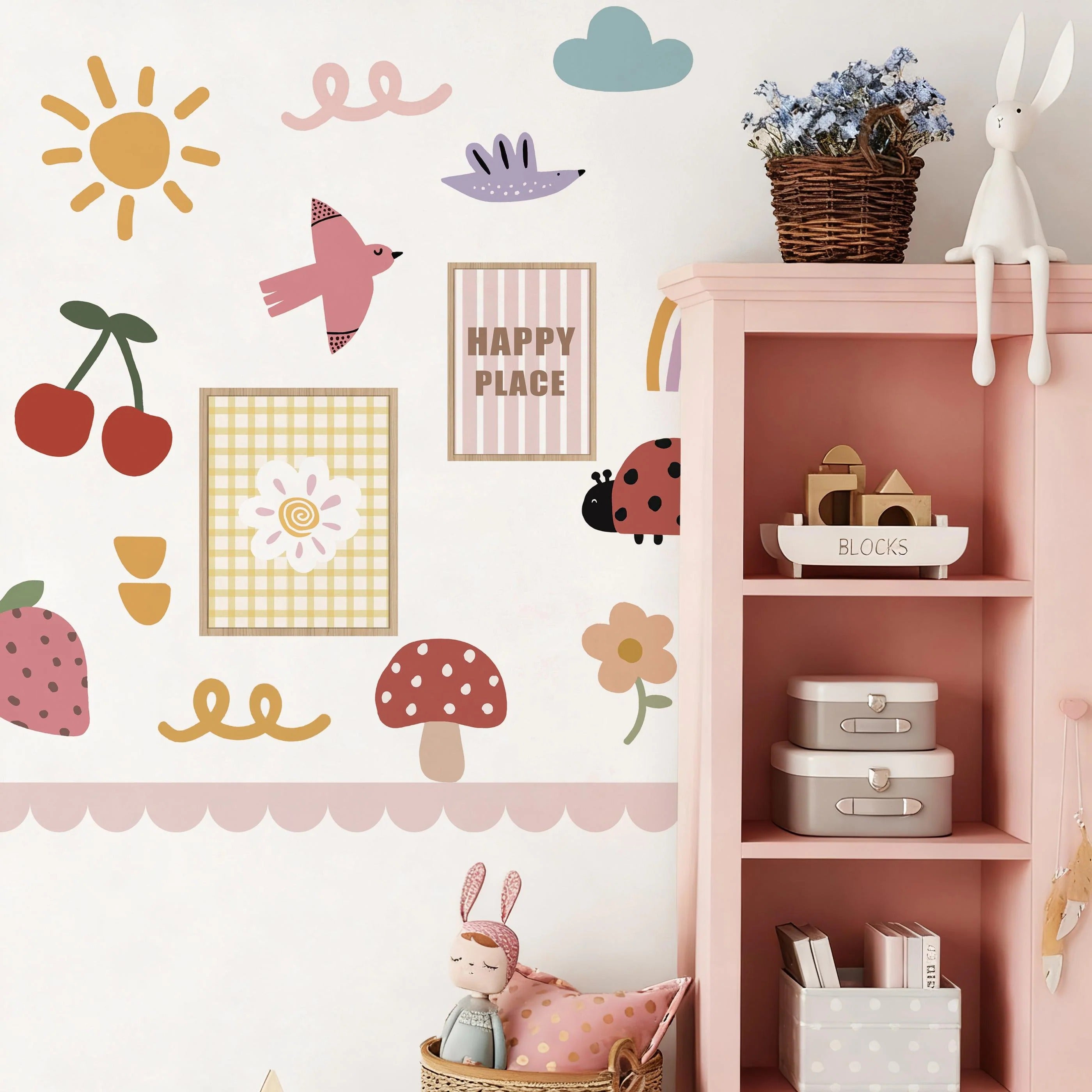 Vinilos Decorativos dibujos coloridos (31 piezas)