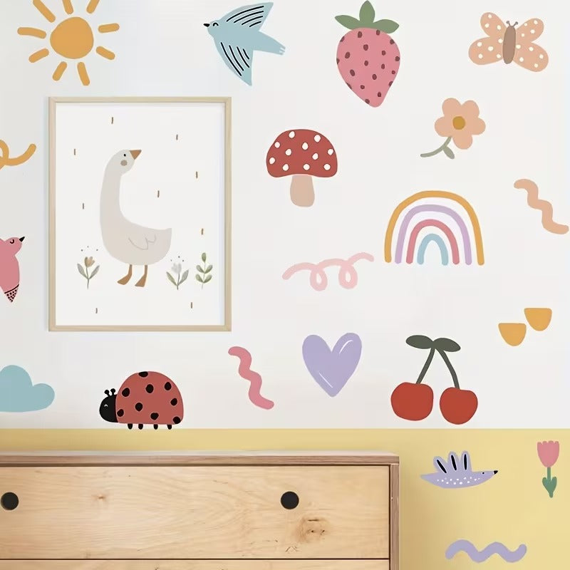 Vinilos Decorativos dibujos coloridos (31 piezas)