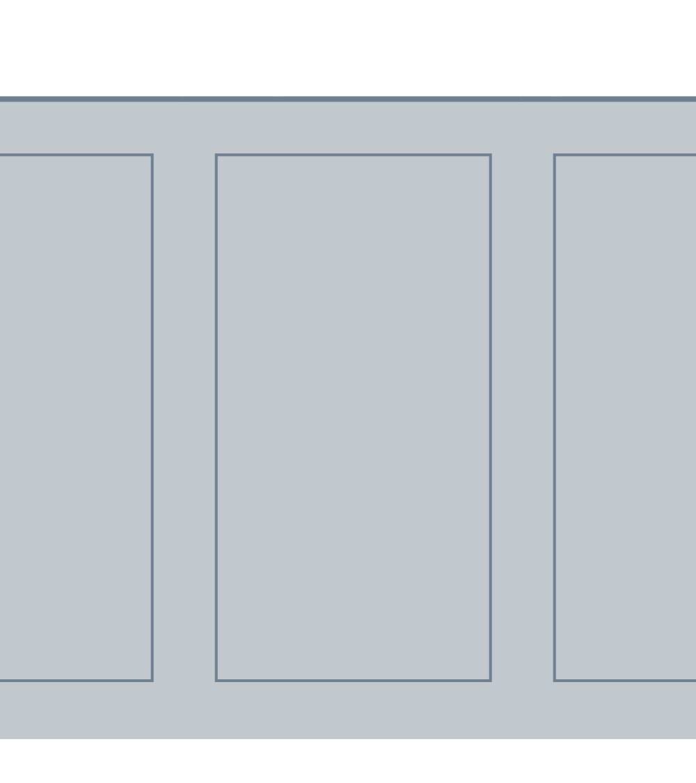 Panel tipo moldura azul, vinil decorativo (1 panel 27" x 51")