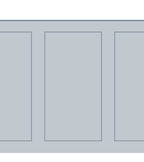 Panel tipo moldura azul, vinil decorativo (1 panel 27" x 51")
