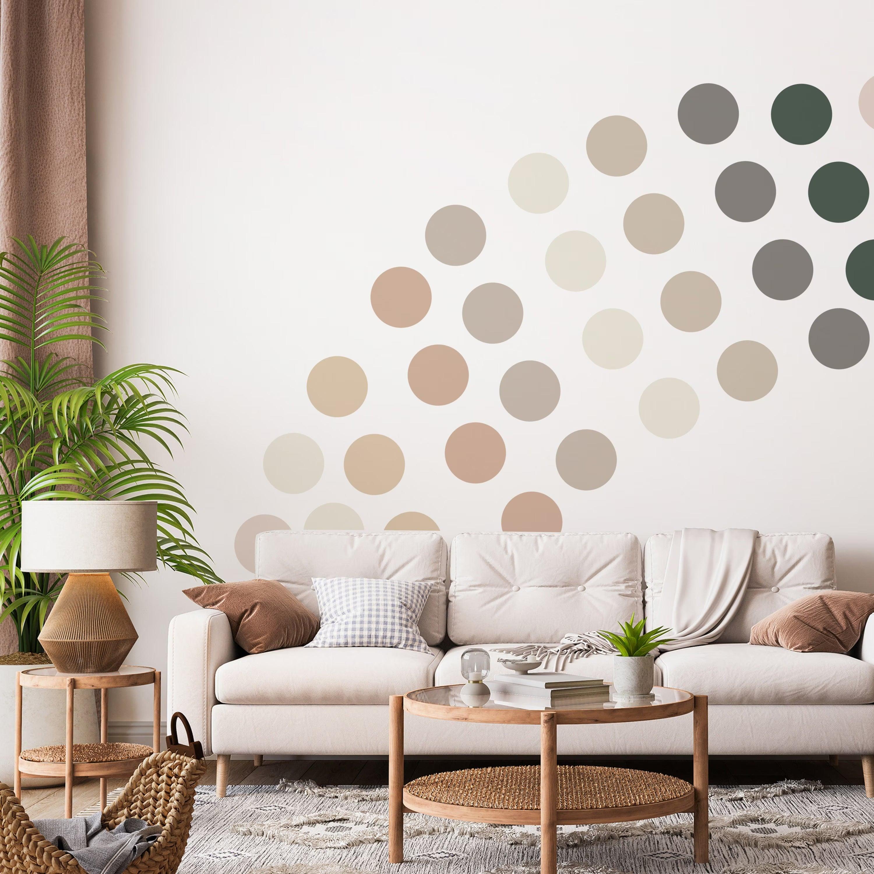 Vinilos Decorativos, Set de 4 Círculos (1 Color) Gris claro 072