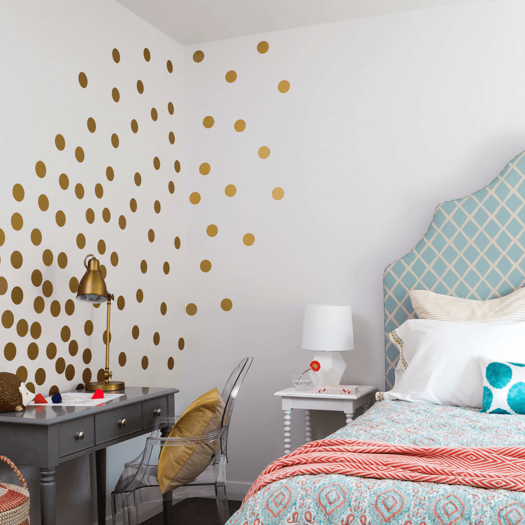 Vinilos Decorativos, Set de 6 Círculos Dorado 091