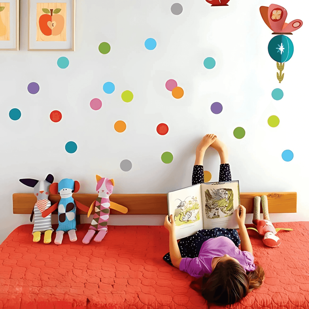 Vinilos Decorativos, Set de 6 Círculos Azul genial 051