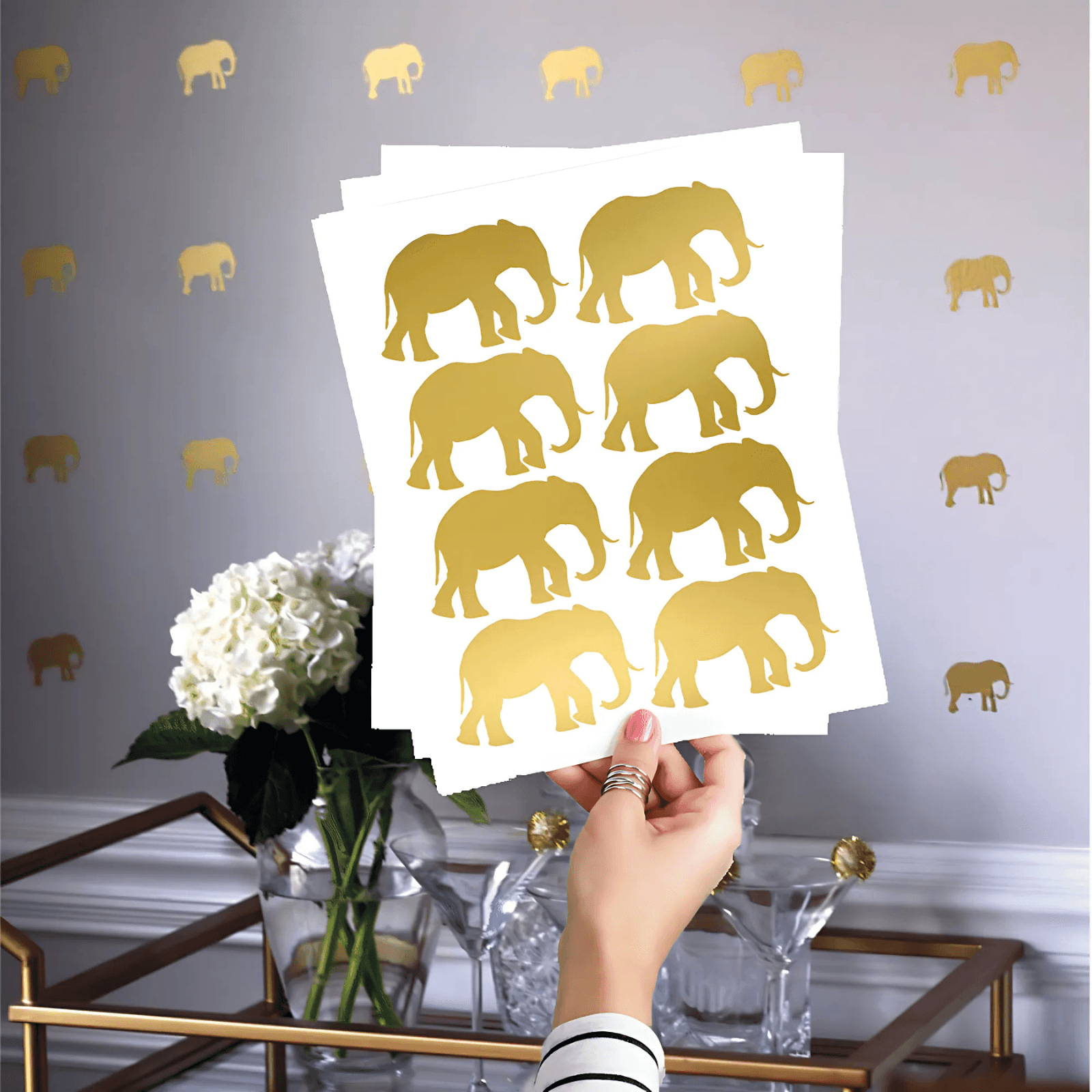 Vinilos Decorativos, Set de 32 Elefantes