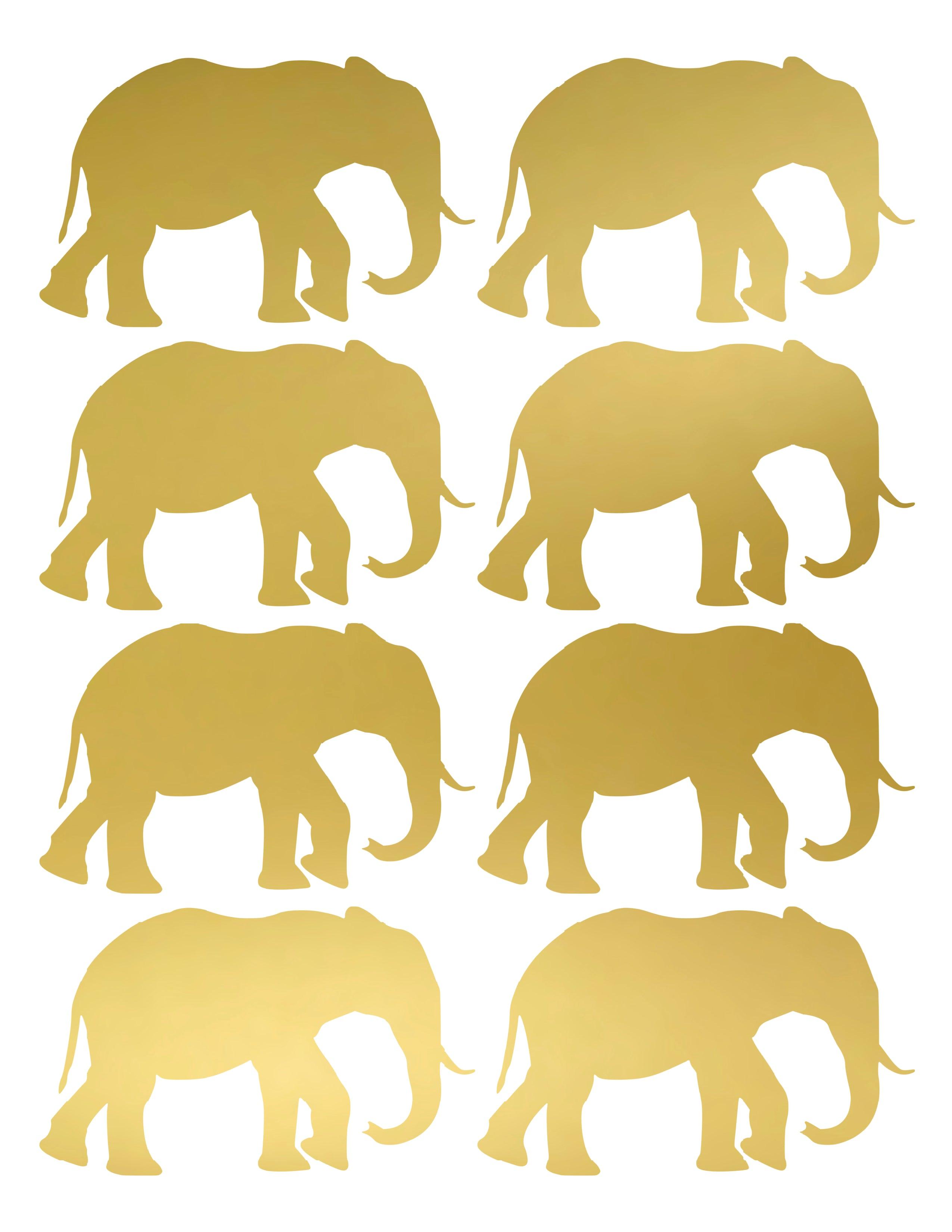 Vinilos Decorativos, Set de 32 Elefantes