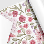 Vinilos decorativos flores y mariposas en acuarela (set incluye 83 figuras)