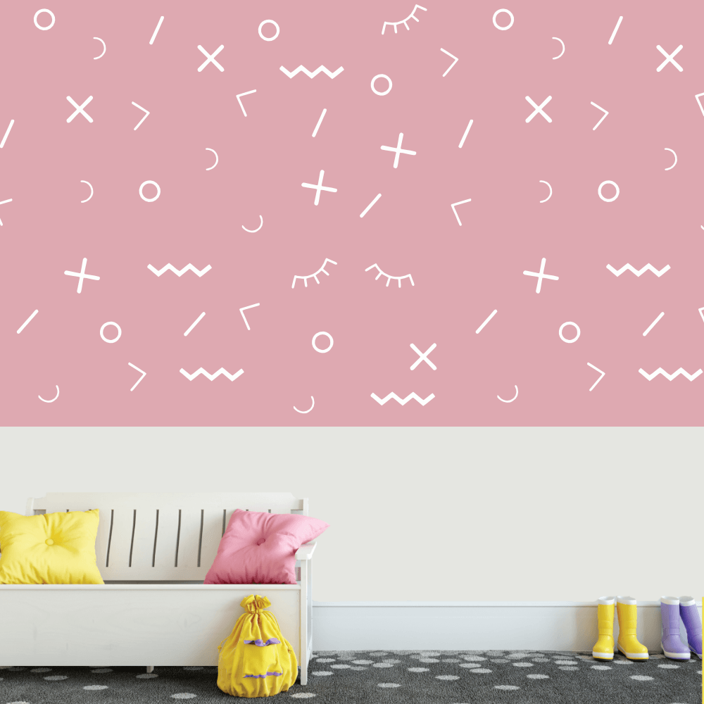 Vinilos Decorativos, Set de 48 Geométricos Blanco 010