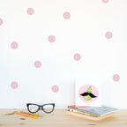 Vinilos Decorativos, Set de 24 Lunares Rosa suave 045