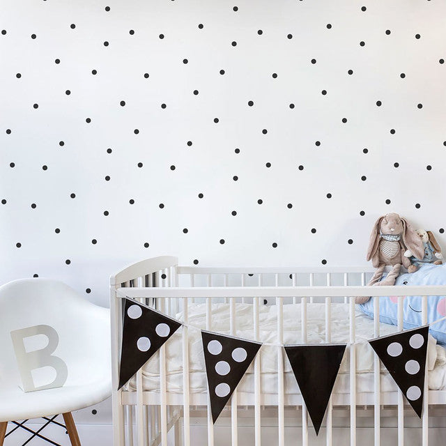 Vinilos Decorativos, Set de 24 Lunares Negro 070