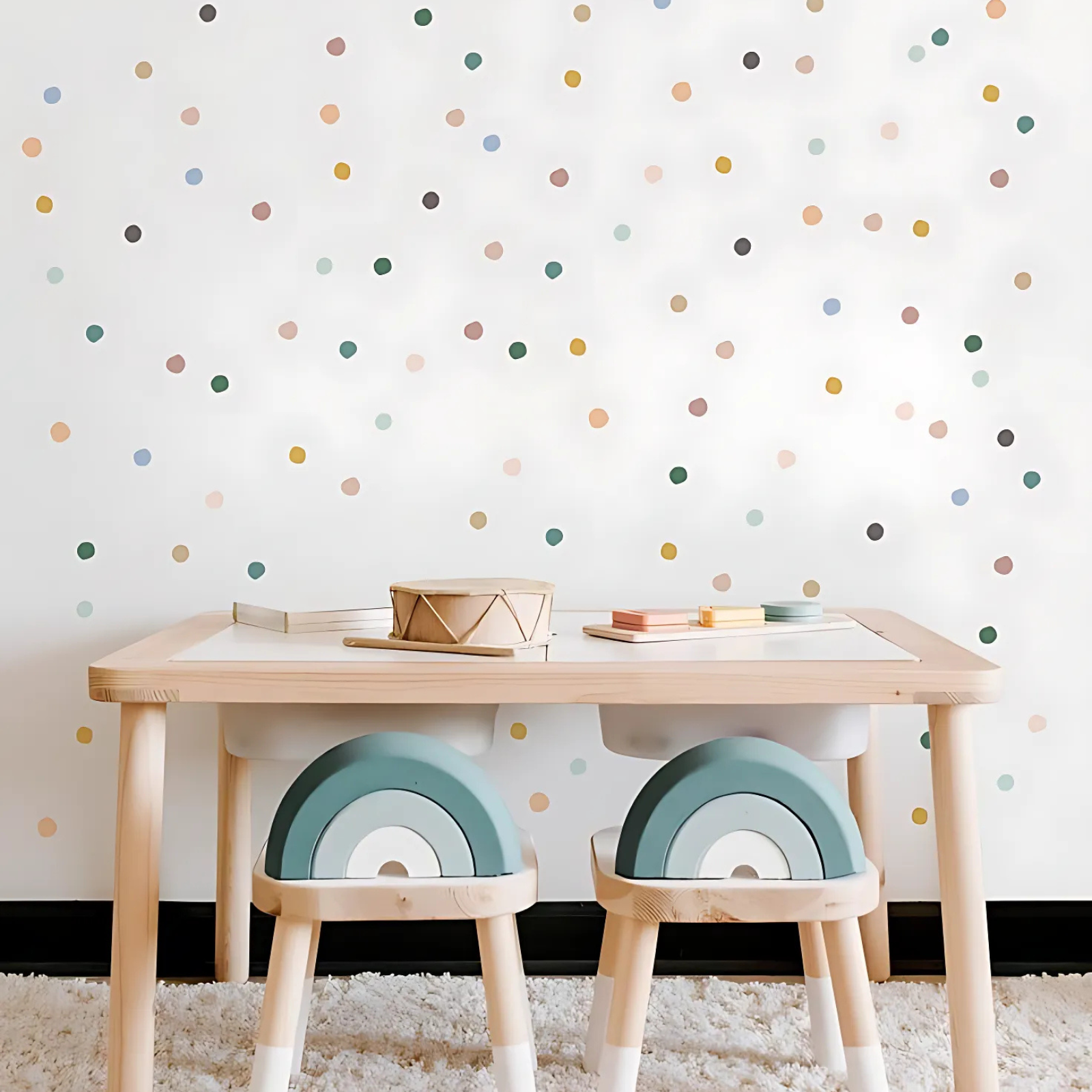 Vinilos Decorativos, Set de 24 Lunares Azul Beach House 472