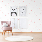 Vinilos Decorativos, Set de 24 Corazones (1 Color)