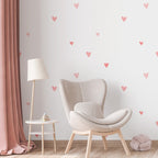 Vinilos Decorativos, Set de 24 Corazones (1 Color)