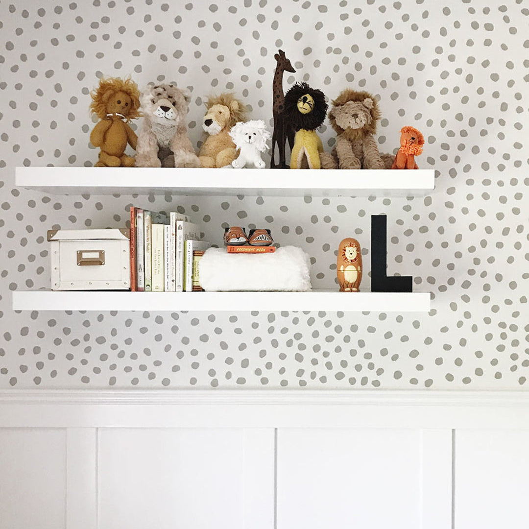 Vinilos Decorativos, Set de 84 Mini Lunares (1 Color) Gris suave