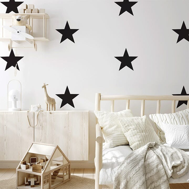 Vinilos Decorativos, Set de 8 Estrellas Negro 070