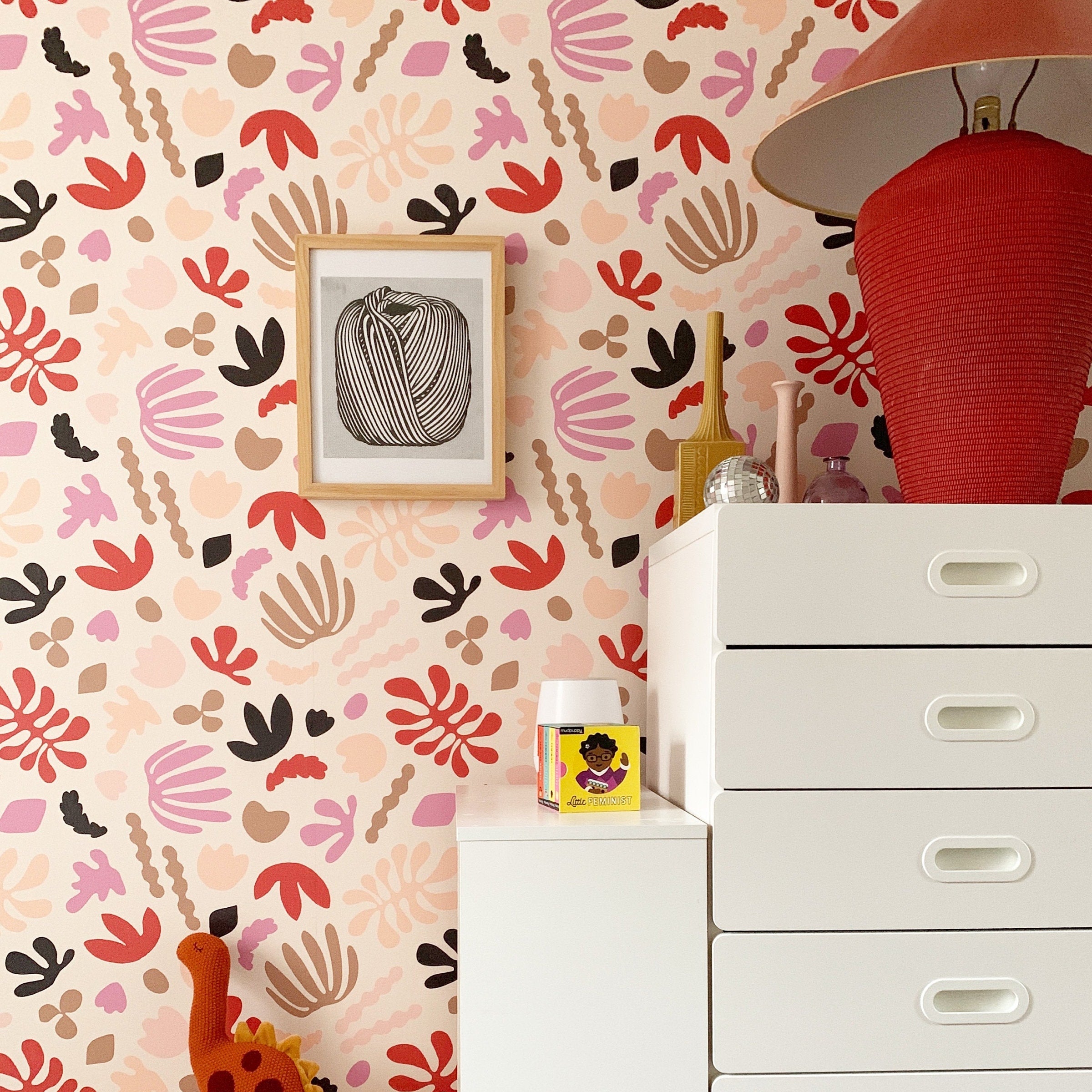 Vinilos Decorativos, Set de 268 Siluetas Naturales Rojo 030