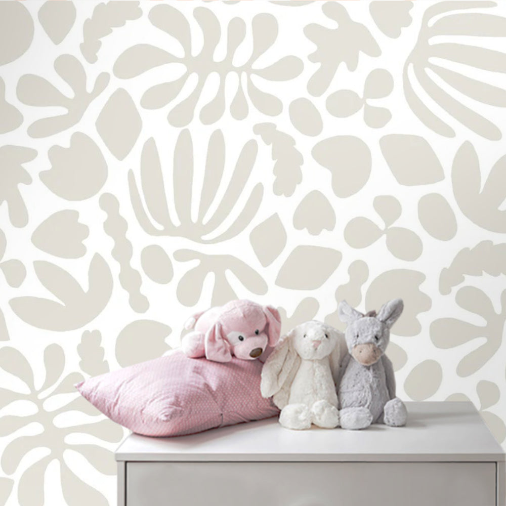 Vinilos Decorativos, Set de 268 Siluetas Naturales Gris claro 072