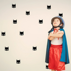 Vinilos Decorativos, Set de 18 Batman Máscaras Azul genial 051