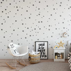 Vinilos Decorativos, Set de 45 Estrellitas Plata brillante