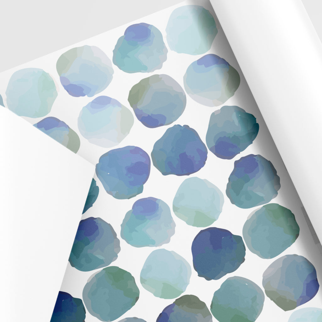 Vinilos decorativos lunares de acuarela azul (80 piezas)