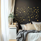 Vinilos Decorativos, Set de 24 Estrellas Dorado espejo