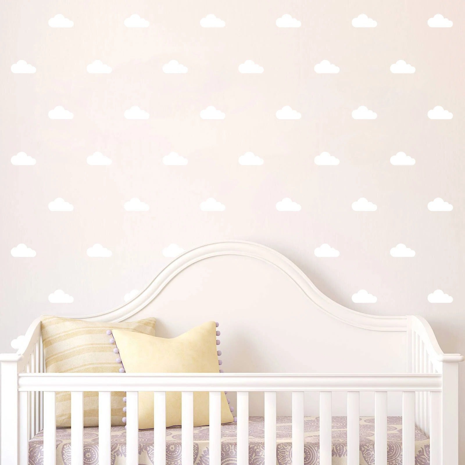 Vinilos Decorativos, Set de 12 Nubes Blanco 010