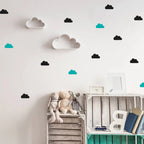 Vinilos Decorativos, Set de 12 Nubes Turquesa 054