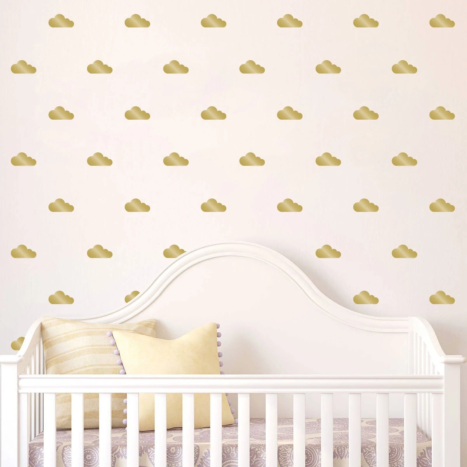 Vinilos Decorativos, Set de 12 Nubes Dorado 091