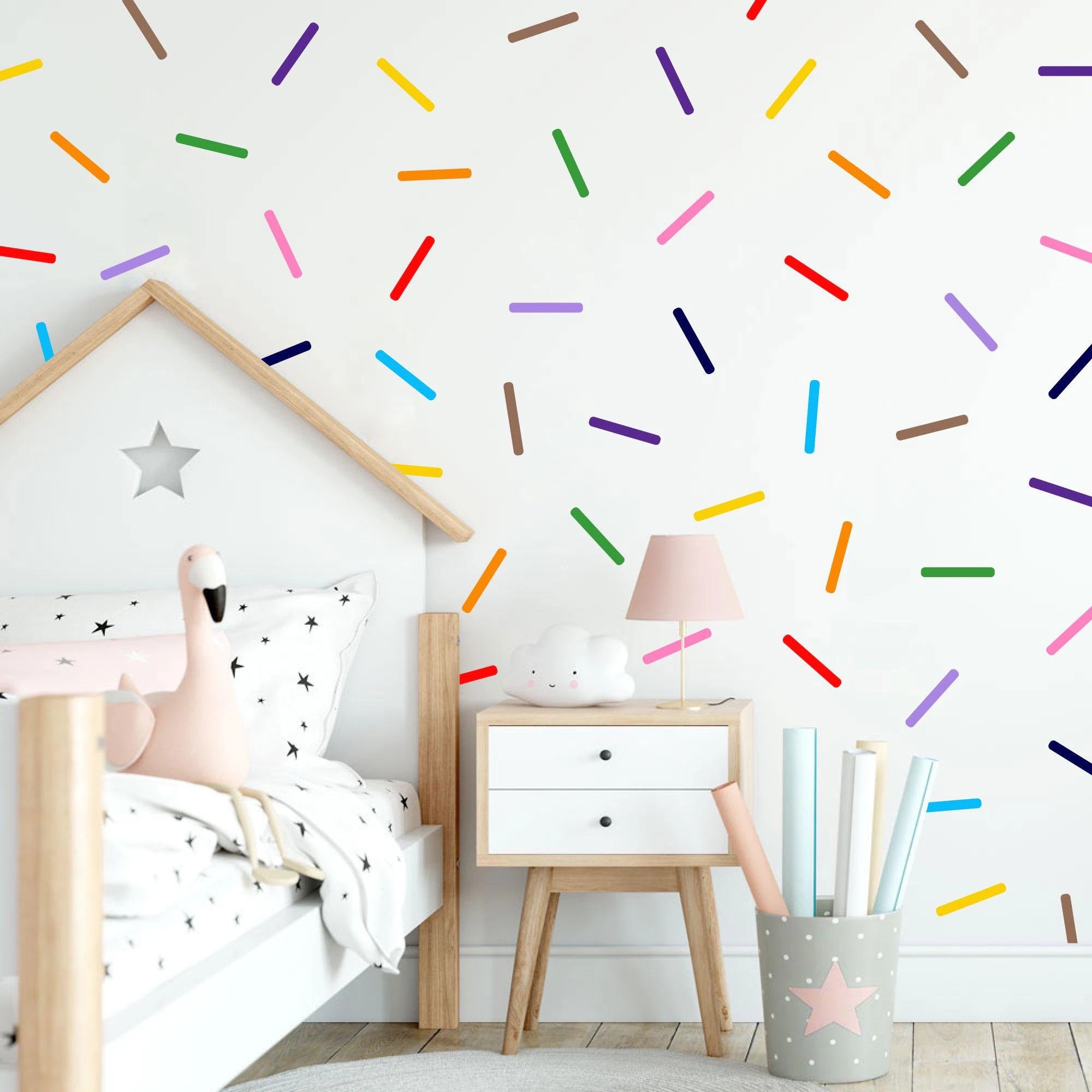 Vinilos Decorativos, Set de 12 Confetis (1 Color) Azul genial 051