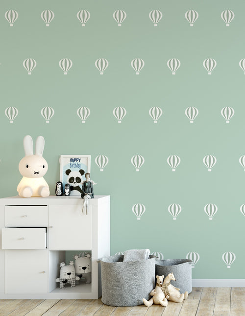 Vinilos Decorativos, Set de 8 Globos Aéreos Blanco 010