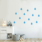 Vinilos Decorativos, Set de 6 Gotas Grandes Azul celeste 052