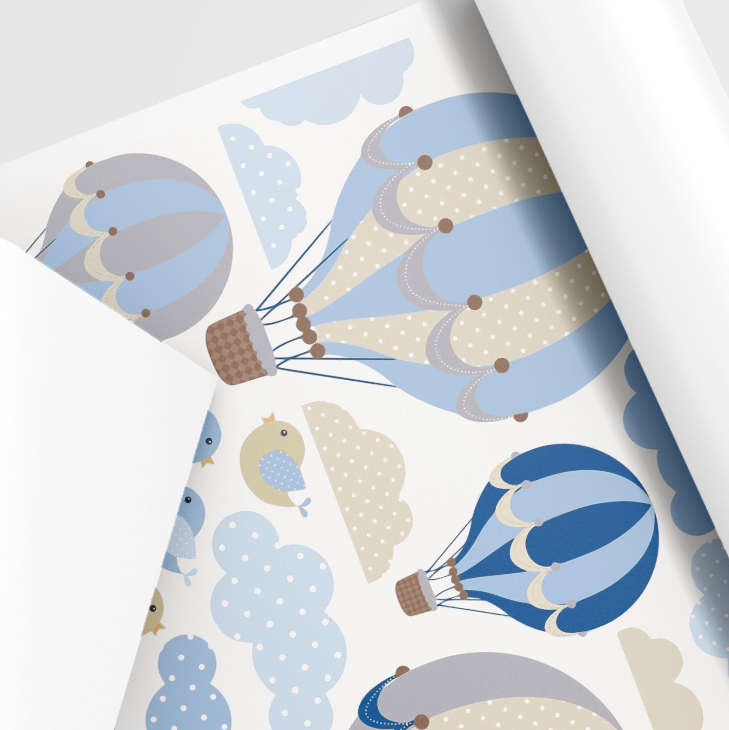 Vinilos Decorativos Globos, Nubes y Pajaritos