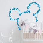 Vinilos Decorativos, Set de 40 Mickey Mouse Azul celeste 052